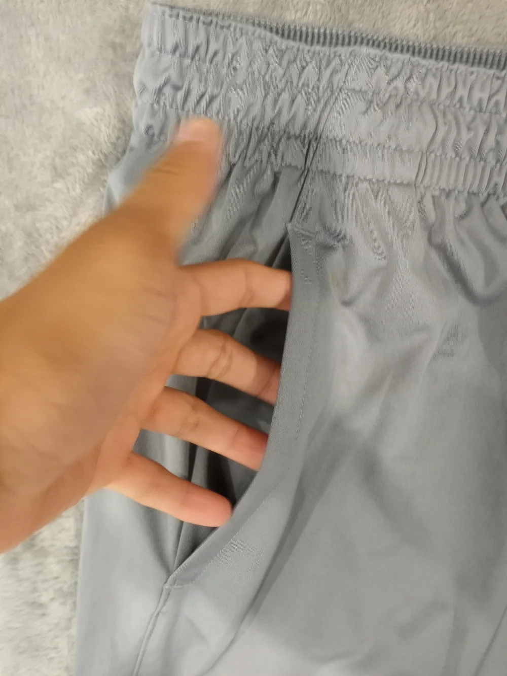 Jordan Light Gray Men's Athletic Shorts with Jump Logo Size XXL